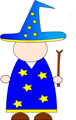 Wizard Hat Wand - Clip Art Png