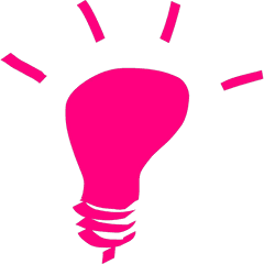 Pink Light Bulb Cartoon Transparent Png - Light Bulb Clip Art