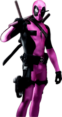 Download Deadpool Sticker - Pink Deadpool Png Full Size Deadpool Pink Png