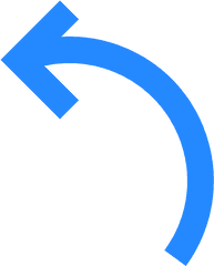 Curve Arrow - Blue Curved Arrow Icon Png