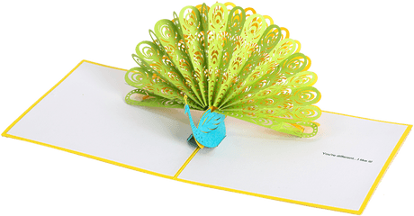 Single Peacock Feathers Png - Peacock Pop Up Card Craft Peafowl