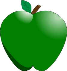 Green Apple Clipart - Cartoon Apple Transparent Background Cartoon Apple Png