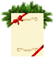 Picture Branches Claus Pine Invitation Santa Blank - Free PNG