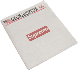 Supreme New York Post Newspaper - Horizontal Png