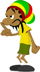 Weed Clipart Rasta - Bob Marley Cartoon Png