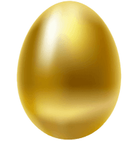 Golden Pic Easter Egg PNG Download Free