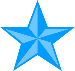 3d Blue Star Png - Blue And Green Nautical Star