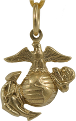 14k Gold Usmc Eagle Globe Anchor - Locket Png