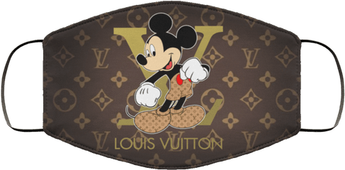 Mickey Mouse Louis Vuitton Cloth Face Mask Reusable - Harley Davidson Face Masks Png