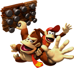 Donkey Kong Dk Jungle Climber Png - Cartoon Donkey Kong And Diddy Kong