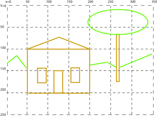 Plan For A Picture - Draw A House On Grid Paper Png