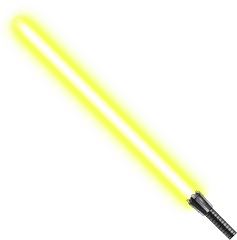 Yoda Lightsaber Png Hd - Transparent Yellow Lightsaber Png