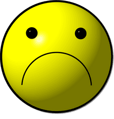 Sad Yellow Smiley - Happy Face Png