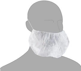 Beard Masks Hygiene Headwear Palhygiene - White Beard Mask Png