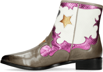 Marlin 12 Grigio Glitter Fuxia Venice Perfo White Heart - Work Boots Png