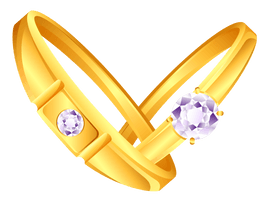 Wedding Golden Rings Png Image