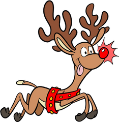 Rudolph Running Png Clipart - Herd Of Reindeer Running Clipart