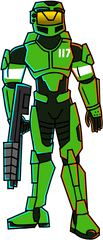 John 117 - The Master Chief Artwork The Ttv Message Boards Illustration Png