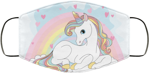 Love Unicorn Face Mask - Xoxosweet World Of Happyness Unicorn Wallpaper Free Download Png