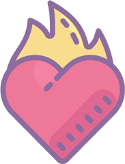 Fire Heart Icon U2013 Free Download Png And Vector - Girly