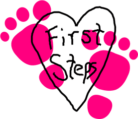 First Steps Heart Logo Clip Art - Vector Clip Clipart Baby First Steps Png