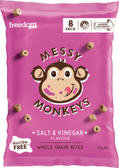 Messy Monkeys Salt U0026 Vinegar Flavoured Whole Grain Bites - Messy Monkeys Snack Bars Png