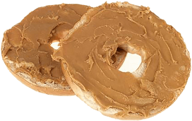 Bagel With Peanut Butter Or Jam U2013 The House - Bagel With Peanut Butter Transparent Png