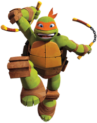 Ninja Clipart Turtle Weapon - Michelangelo Tmnt Png