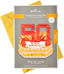 Mini Pop Up 50th Birthday - Horizontal Png