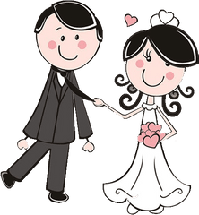 Cute Bride And Groom Png Image - Cute Wedding Clip Art