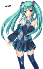 Vocaloid - Miku Hatsune Render Png