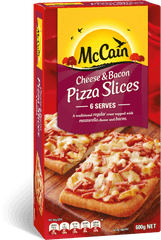 Cheese U0026 Bacon Pizza Slices 600g - Mccain Ham And Pineapple Mccain Pizza Slices Png