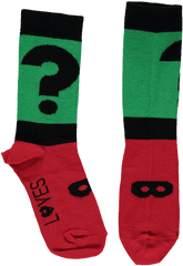 Question Mark Hero Mint Green U0026 Red Ankle Socks - Sock Png
