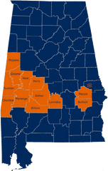 Alabama Black Belt Counties - Black Belt Counties In Alabama Png