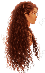 Curls Png - Curly Hair Girl Cartoon