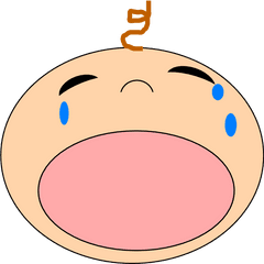 Svg Free Baby Crying Clipart - Baby Cry Face Cartoon Png