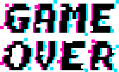 Pixilart - Game Over Pink Transparent Png