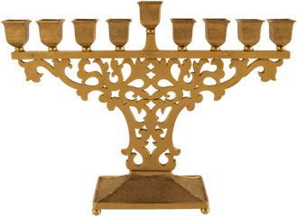 Menorah Png - Bronze