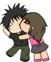 Chibi Couple Love Anime Download HD - Free PNG