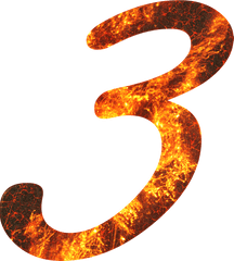 Number 3 Fire - Number 3 Fire Png