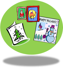 Happy Holidays Card Clipart - Christmas Cards Clipart Png