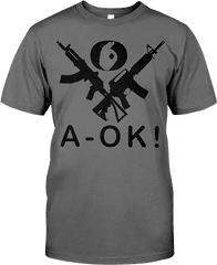 A - Ok Hand Black Rifles Menu0027s Tshirt Png