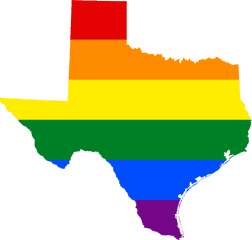 Lgbt Flag Map Of Texas - Republic Of Texas Alternate History Png