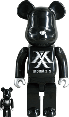 Berbrick Monsta X 100 U0026 400 Collectible Set - Bearbrick Monsta X Png