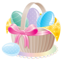 Basket Egg Easter Free Transparent Image HQ - Free PNG