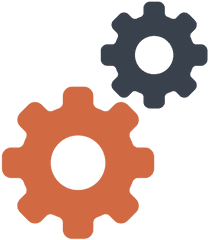 Two Gear Icon - Privacy And Security Png