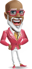 Mature African American Man Cartoon Character Graphicmama - Black Man Cartoon Character Png