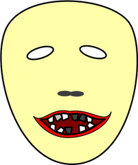 Scary Face 2 Clip Art - Vector Clip Art Online Clip Art Png