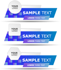 Lower Third Modern Design Template - Vertical Png