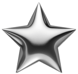 Silver Star Transparent Background - Silver Png